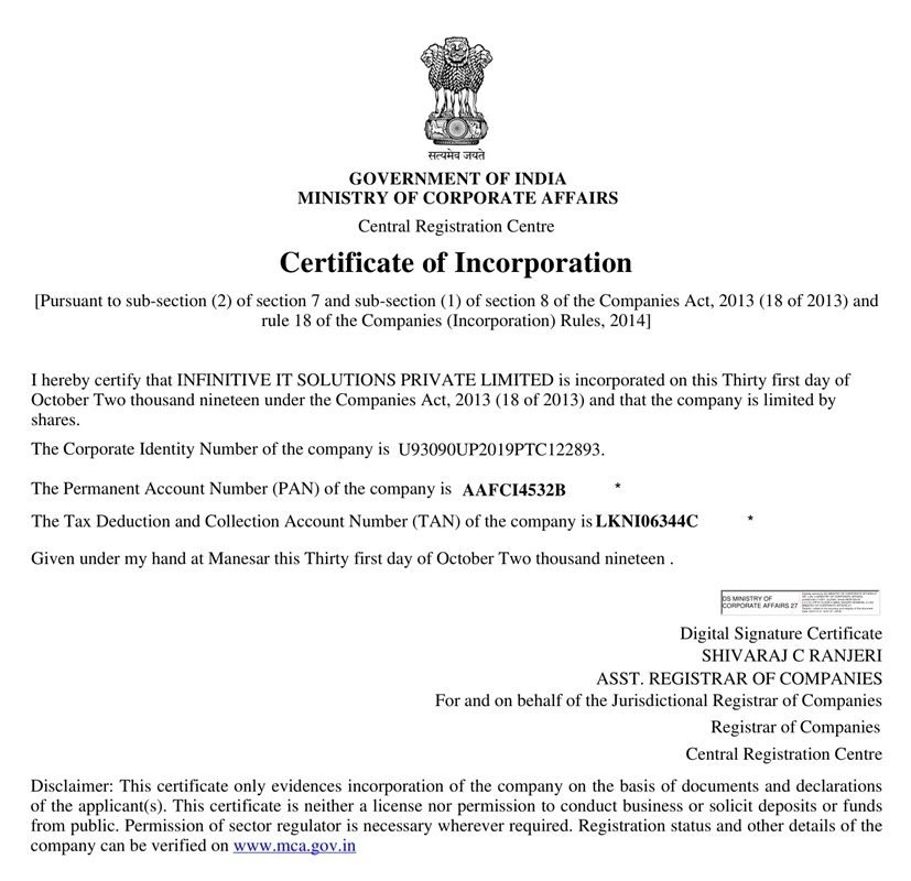 CERTIFICATE OF INCORPORATION-1 CERTIFICATE OF INCORPORATION-1